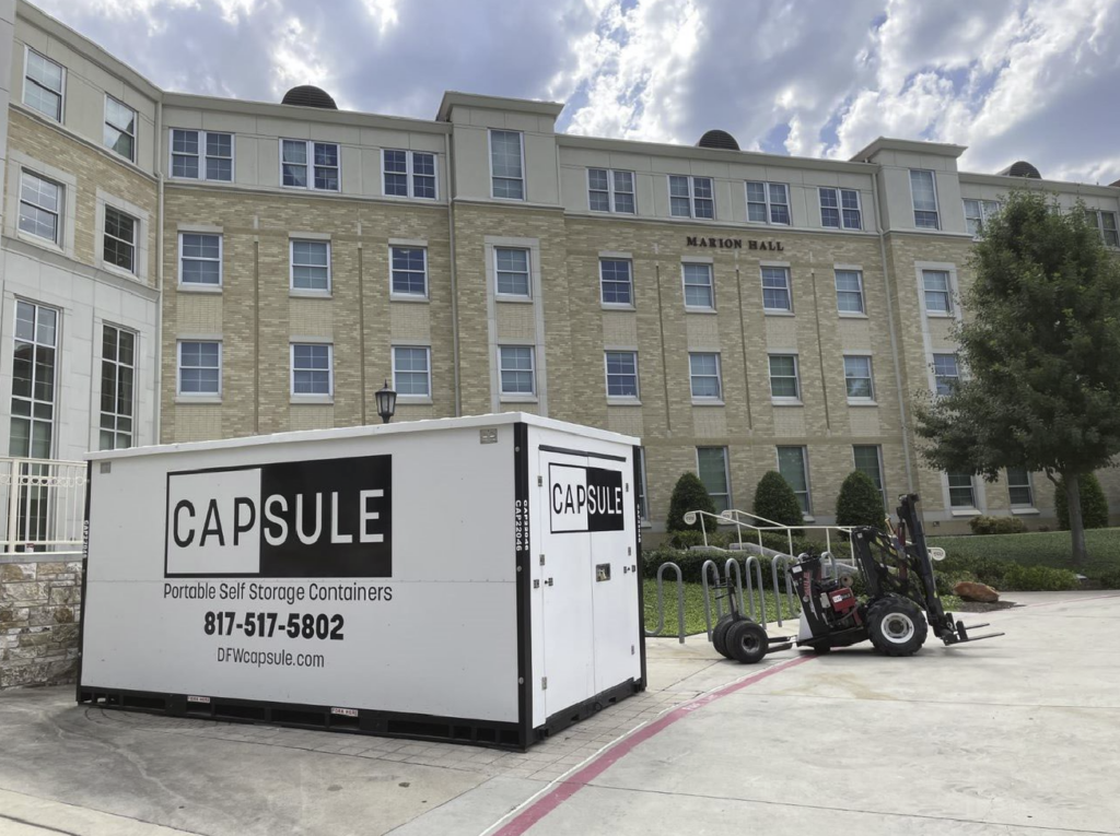 Capsule at TCU in Fort Worth helping students during move out. 